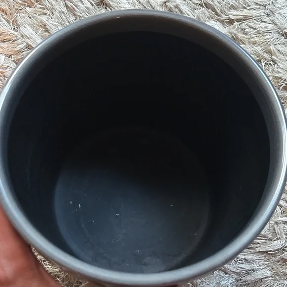 Chevron Patterned Gray Planter - Picture 7 of 8